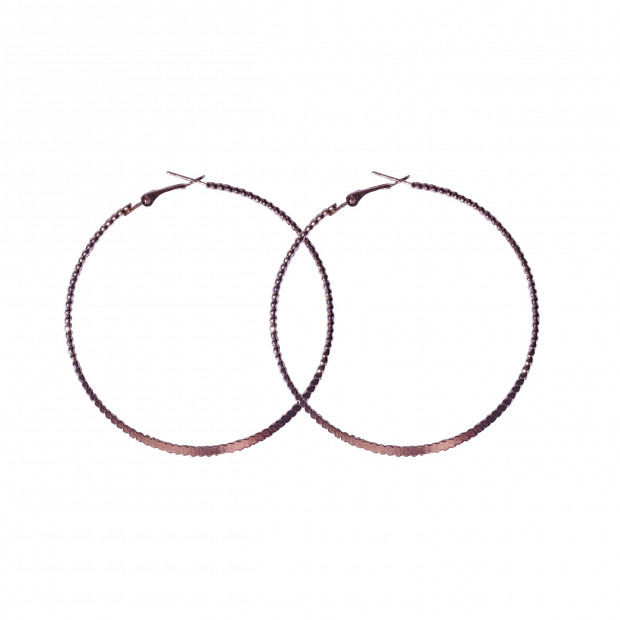 Berta karika fülbevaló, rose gold