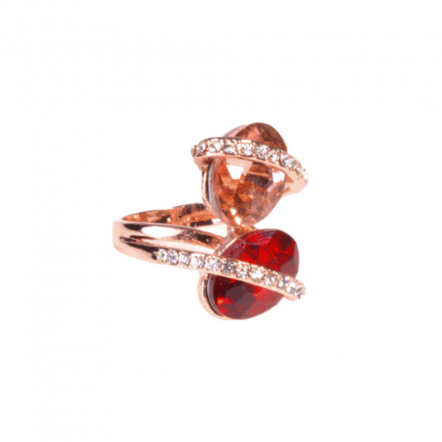 Nebré gyűrű, piros, 19 mm
