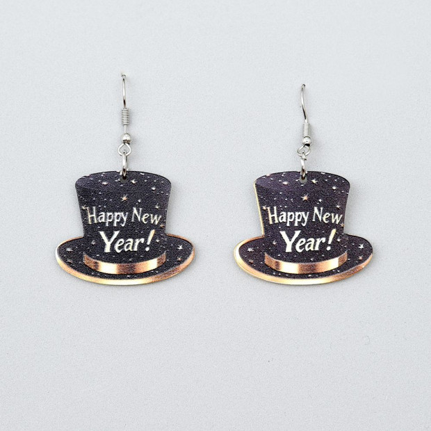 Happy New Year fülbevaló.