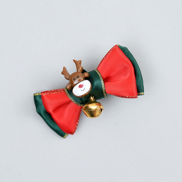 Csilingelős hajcsat, rénszarvas fejjel.