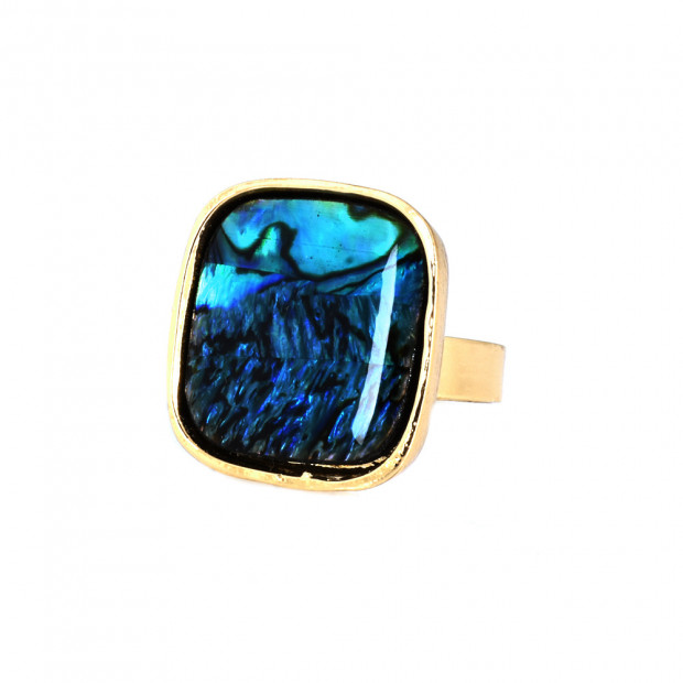 Blue opál négyzet gyűrű