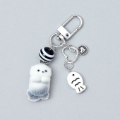 Fóka kulcstartó-táskadísz.